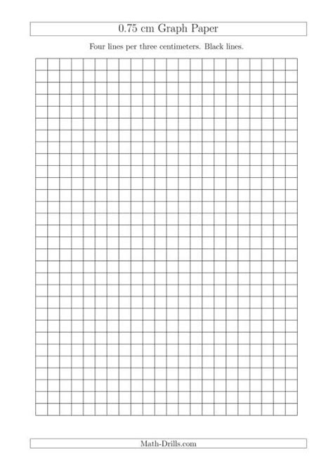 075 Cm Graph Paper With Black Lines A4 Size A Graph Paper