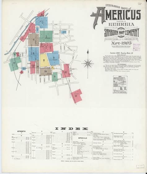 Sanborn Fire Insurance Map From Americus Sumter County Georgia
