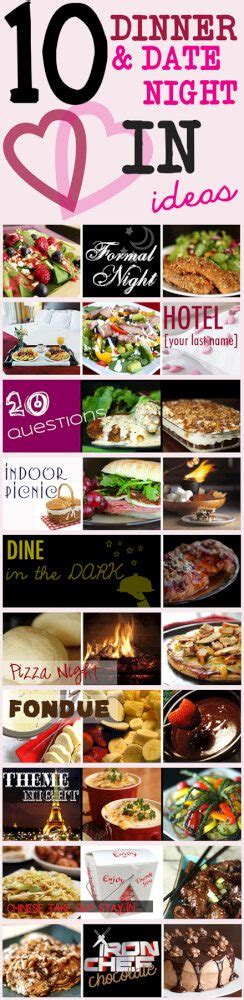 10 Fun & Romantic Dinner-Date Night IN Ideas | Favorite ...