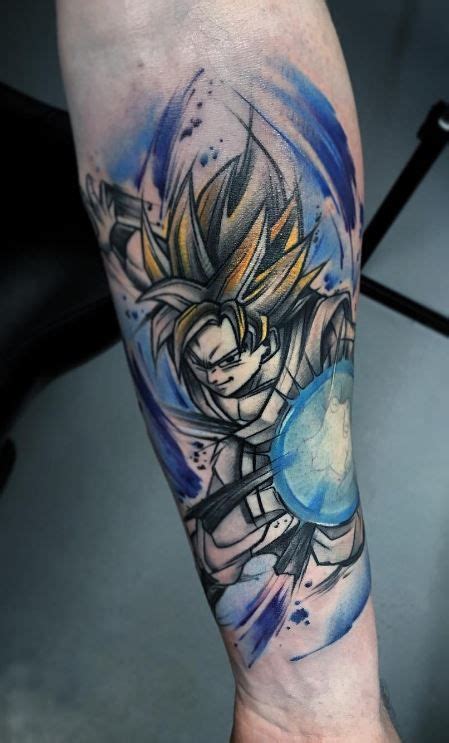 Dragon Ball Goku Tattoo Inkstylemag Tatuagem De Manga Tatuagens