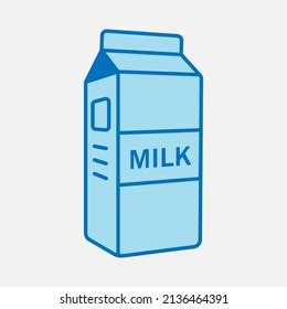 Blue Color Milk Package Icon Isolated Stock Vector Royalty Free