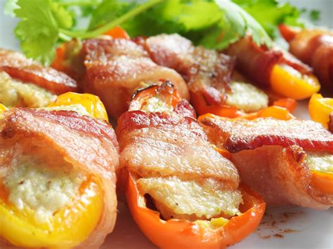 Bacon Wrapped Stuffed Mini Peppers Healthy Thai Recipes