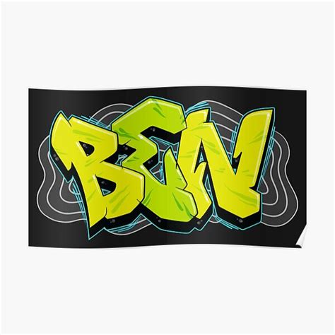 Ben Graffiti Name Poster For Sale By Namegraffiti Redbubble