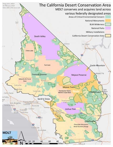 Ca Desert Conservation Area Map Mdlt California Public Lands Map