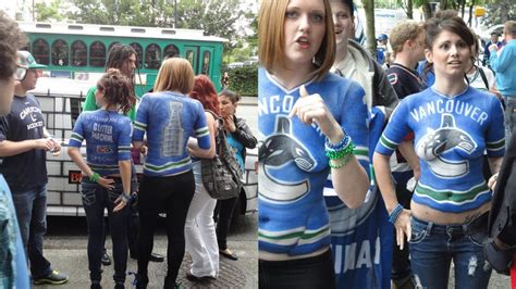 Your Canucks Bruins Game Six Open Thread Body Painted Canadians Edition