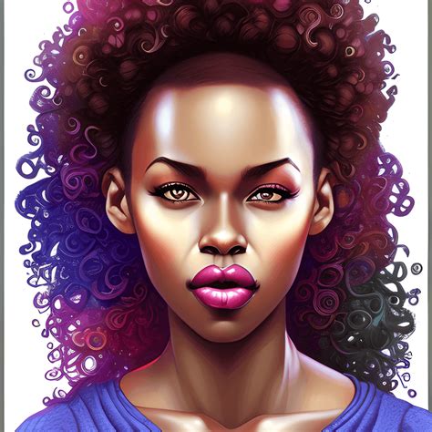 African American Woman Digital Graphic · Creative Fabrica