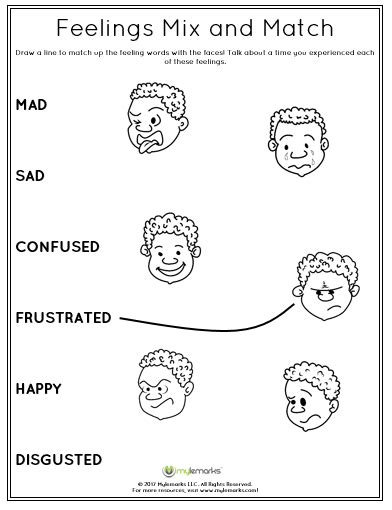 Help Children To Identify Different Emotions With The Worksheet
