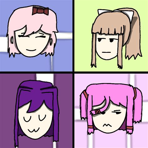 A Quick Sketch Of All The Dokis Because Im Too Lazy And Also Only