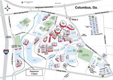 Columbus State University Campus Map Map With Cities