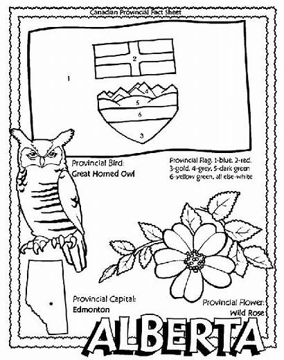 Coloring Pages Canadian Province Alberta Canada Social