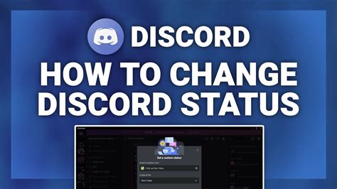 Discord How To Change Discord Status Complete 2022 Guide Youtube