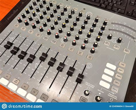 Sound Recording Directors Console Stock Photo Image Of Background