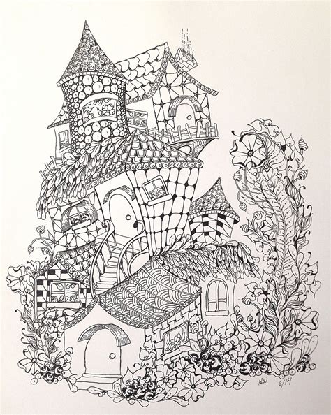 Coloring Pages Of Fairy Houses