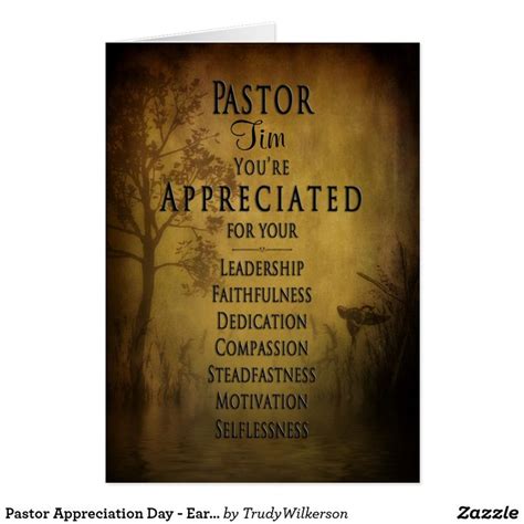 A Pastor Appreciation Card With The Words Pastor Fin Youre Appreciated