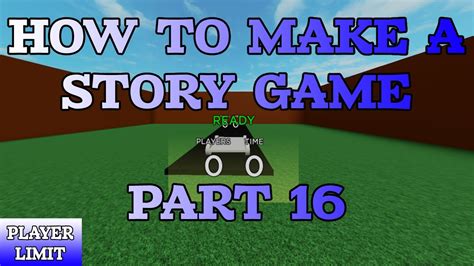 How To Make A Story Game In Roblox Studio Part 16 Youtube