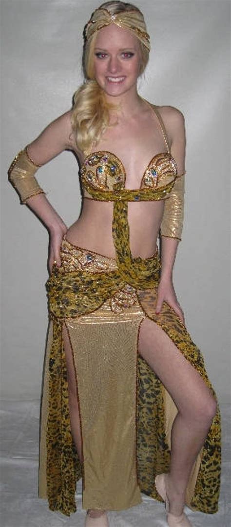 Gold And Cheetah Cabaret Professional Handmade Belly Dance