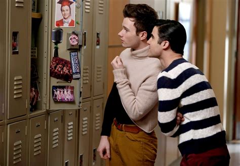 Blaine Darren Criss And Kurt Chris Colfer Reminisce By The Glee