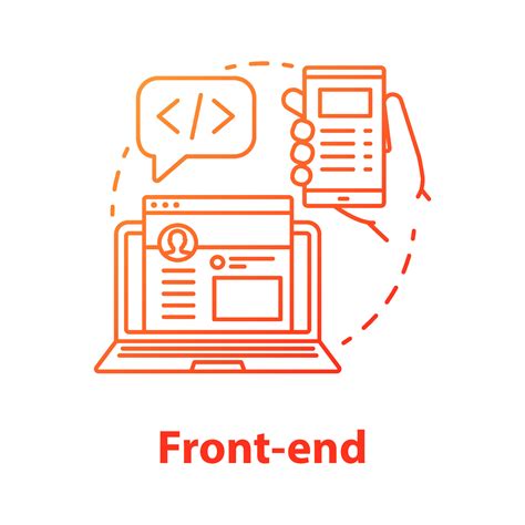 Front End Concept Icon Software Development Kit Idea Thin Line