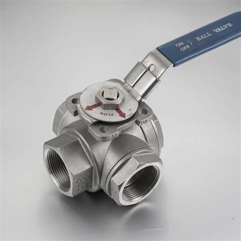 3 Way Stainless Steel 304316 Ball Valve With Mounting Pad Buy 3 Way