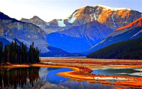 Wallpaper Jasper National Park Alberta Canada Hd Widescreen Alta