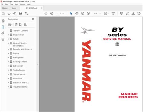 Yanmar 4by 6by Series Marine Engines Service Manual 0bby0 G00101 Pdf