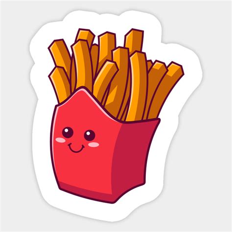 Cute French Fries Cute French Fries Sticker Teepublic