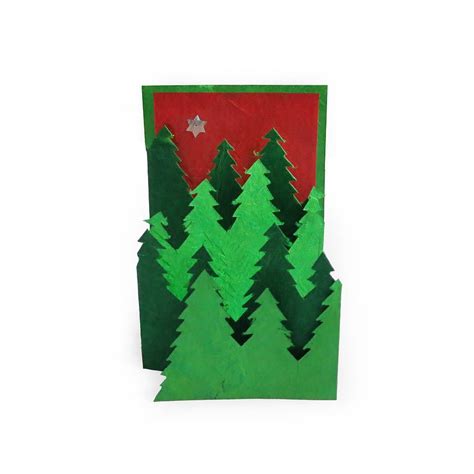 christmas tree card from natural lokta paper christmas tree cards lokta paper cards