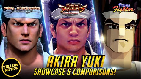 Akira Yuki Showcase And Remaster Comparison With Subs Virtua Fighter