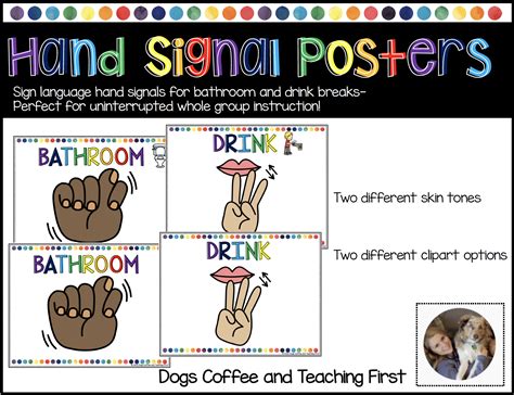 Sign Language Hand Signal Posters For Primary Classroom Hand Signals