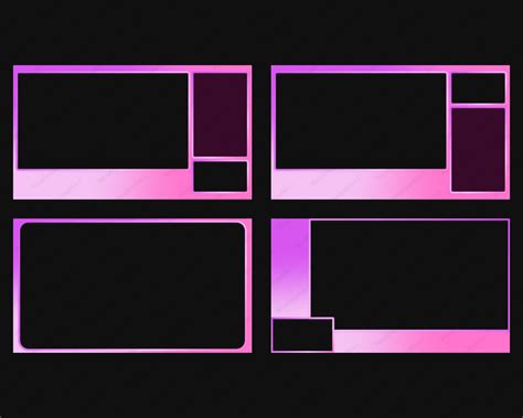 Pink Twitch Streaming Overlay Custom Twitch Png Overlay Set Bundle Obs