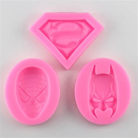 moldes de silicone superman batman homem aranha confeitaria