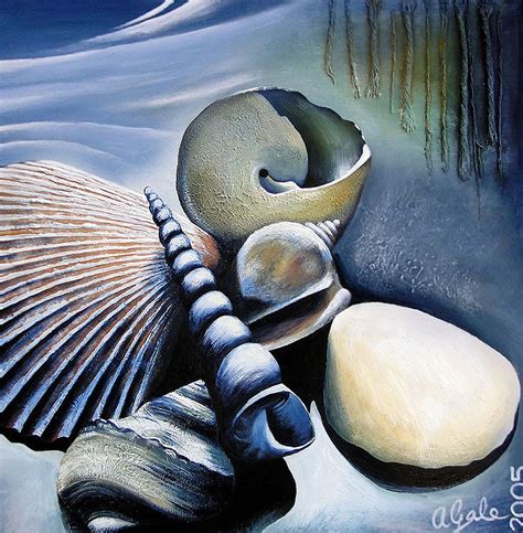 Amiria Gale Shell Paintings Natural Form Art Painting Painted Shells
