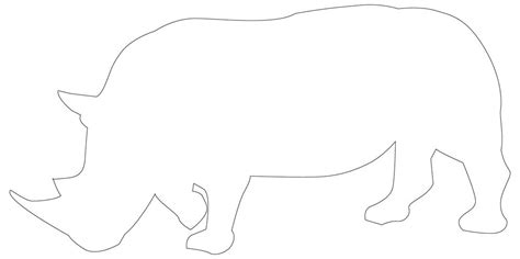Rhinoceros Outline Clever Rhinoceros Template