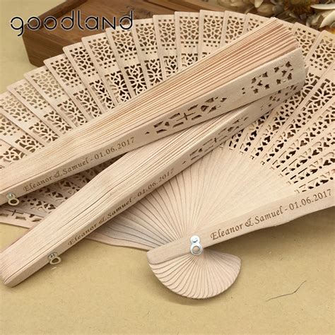 Free Shipping 30pcs Personalized Asian Pocket Folding Fan Wooden Carved