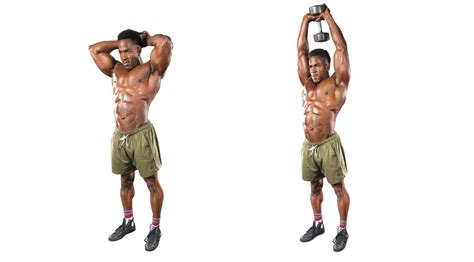 Overhead Two Arm Triceps Extension Exercise Video Guide Muscle And Fitness
