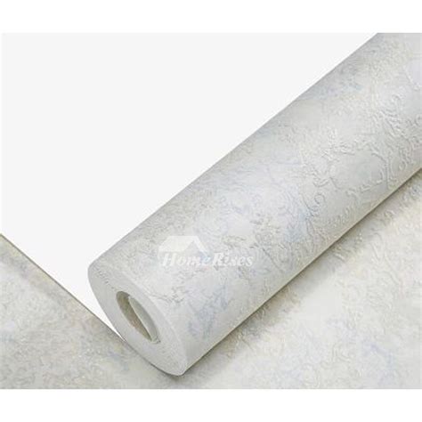 Textured Wallpaper White Embossed Modern Discount Non Woven Fabric