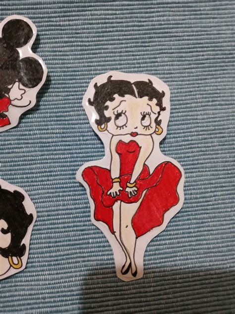 Handgemaakte Stickers Betty Boop 5pcs Handgemaakte Stickers Etsy