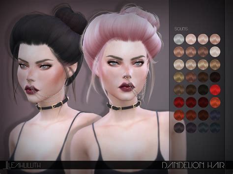 Leah Lilliths Leahlillith Dandelion Hair Cabelo Sims Sims 4 Mods