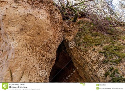 Caves In Clay Rock Stock Image Image Of Geology Hole 116151937