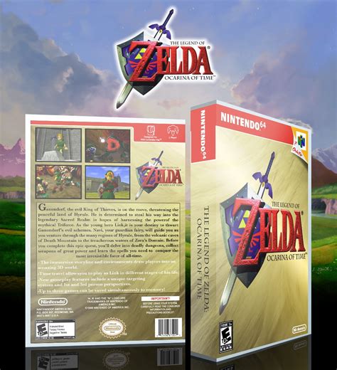 The Legend Of Zelda Ocarina Of Time Nintendo 64 Box Art