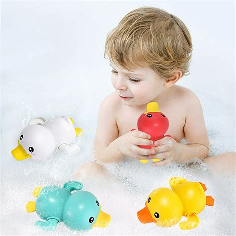 Tureclos Baby Shower Duck Toy Plastic Kids Swimming Bathtub Duck