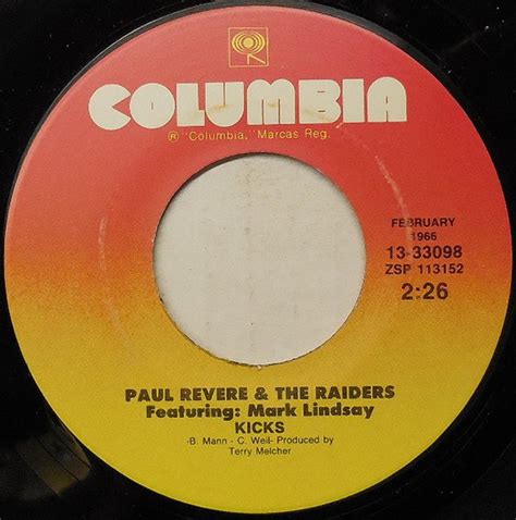 Paul Revere And The Raiders Featuring Mark Lindsay Kicks Vinyl Discogs