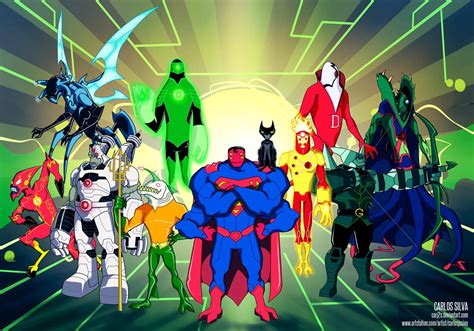 Ben 10 As The Justice League By Carlos Siva Comicbooks Ben 10 Ben