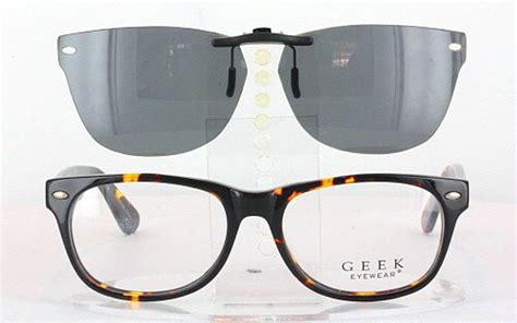 Custom Made For Geek Prescription Rx Eyeglasses Geek Rad 09 54x17 Polarized Clip On Sunglasses