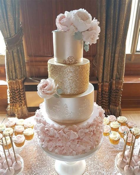 Rose Gold Wedding Cakes Big Wedding Cakes Elegant Wedding Cakes