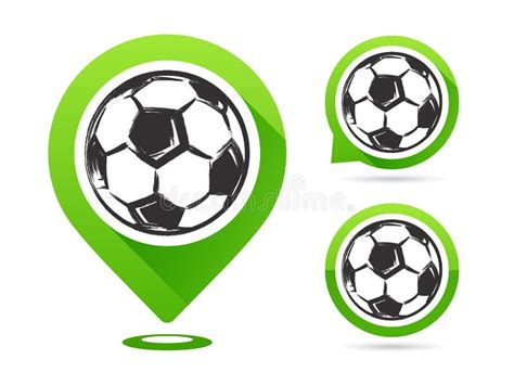 Soccer Ball Vector Icon Isolated On White Football Ball Icon Stock
