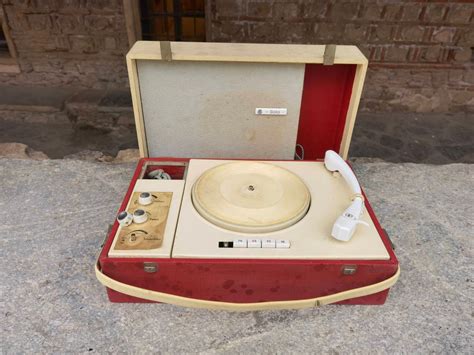 Vintage Record Player Solo Retro Red Record Player Made In Germany Etsy