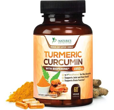 Turmeric Curcumin Cap Con Bioperina Mg Curcuma Sfs T Mercado