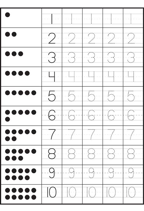 Tracing Worksheets Numbers 1 20 Preschool Math Worksheets Tracing