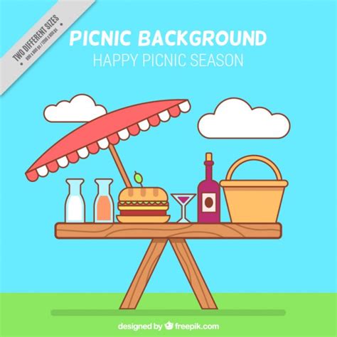 Picnic Background Vector At Collection Of Picnic